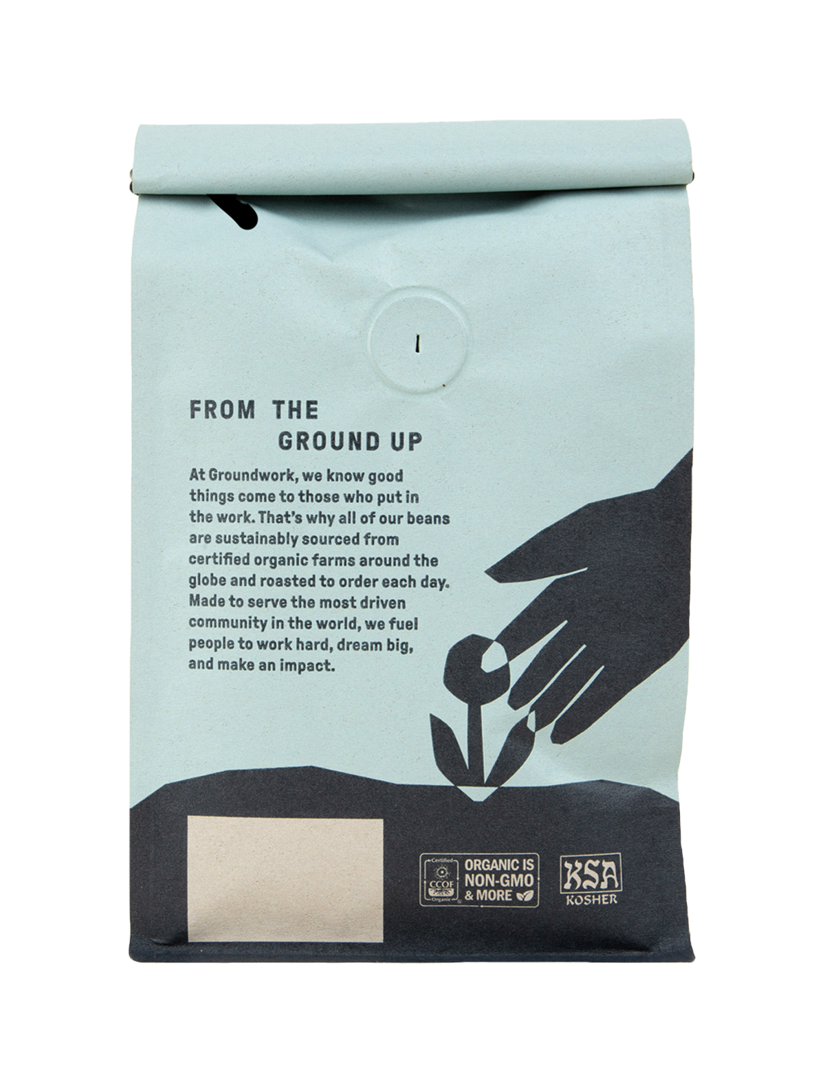 back of bag 12oz supernatural light roast