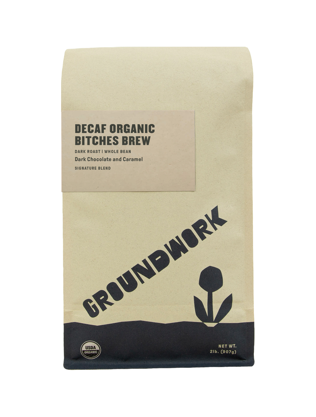 2lb Decaf organic Bitches Brew Dark roast 